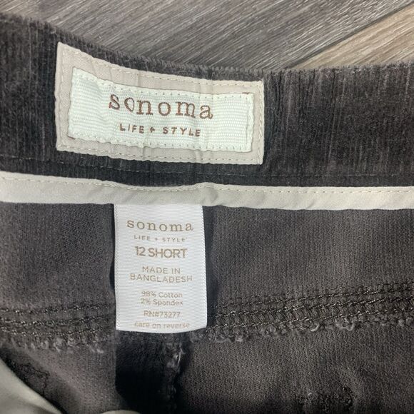 Sonoma Life+Style Women's Mid Rise Dark Brown Bootcut Corduroy Pants Size 12 S - Picture 2 of 6